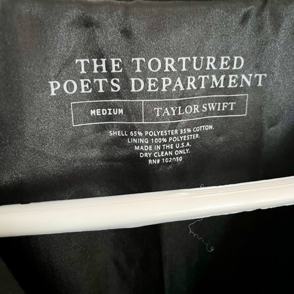 Taylor Swift The Tortured Poets Department TTPD Official Black Jacket - Picture 5 of 8